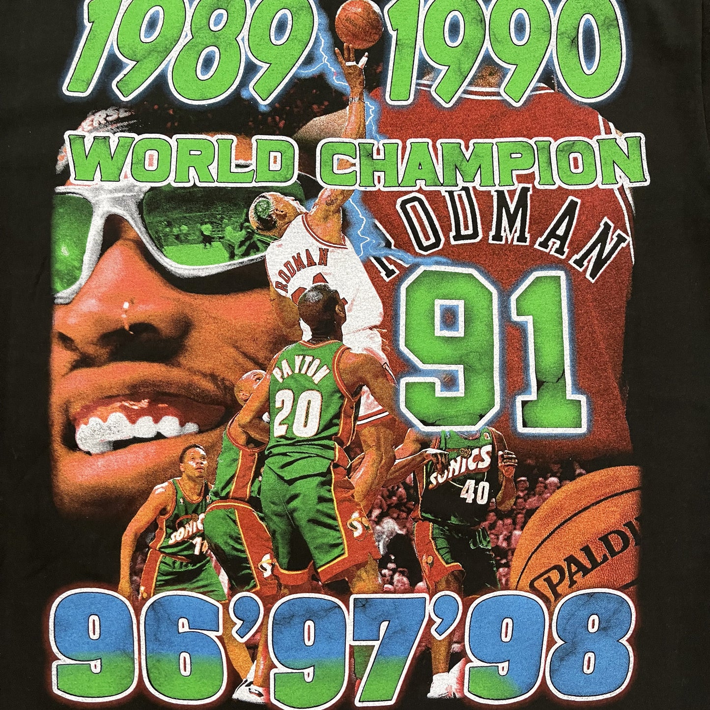 Dennis Rodman 'World Champion' T-Shirt - L