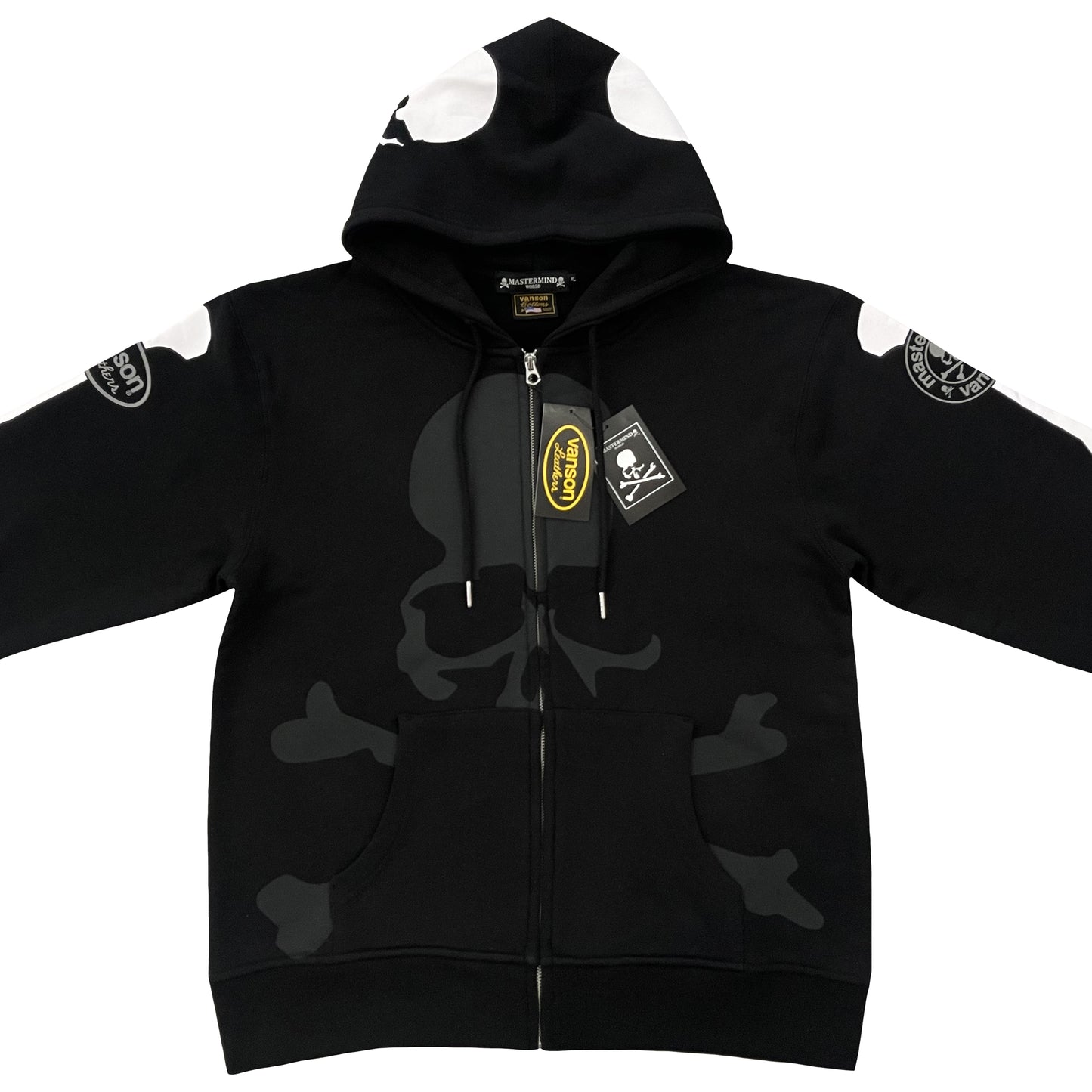 Vanson Leathers x Mastermind Japan 50th Anniversary Skeleton Hoodie - XL