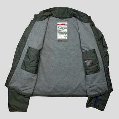 Prada Sport SS00 Gel Seam Nylon Cropped Jacket - IT50 (M) | Olive