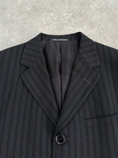 Gianni Versace Couture Stripe Single Breasted Blazer - 40R/L