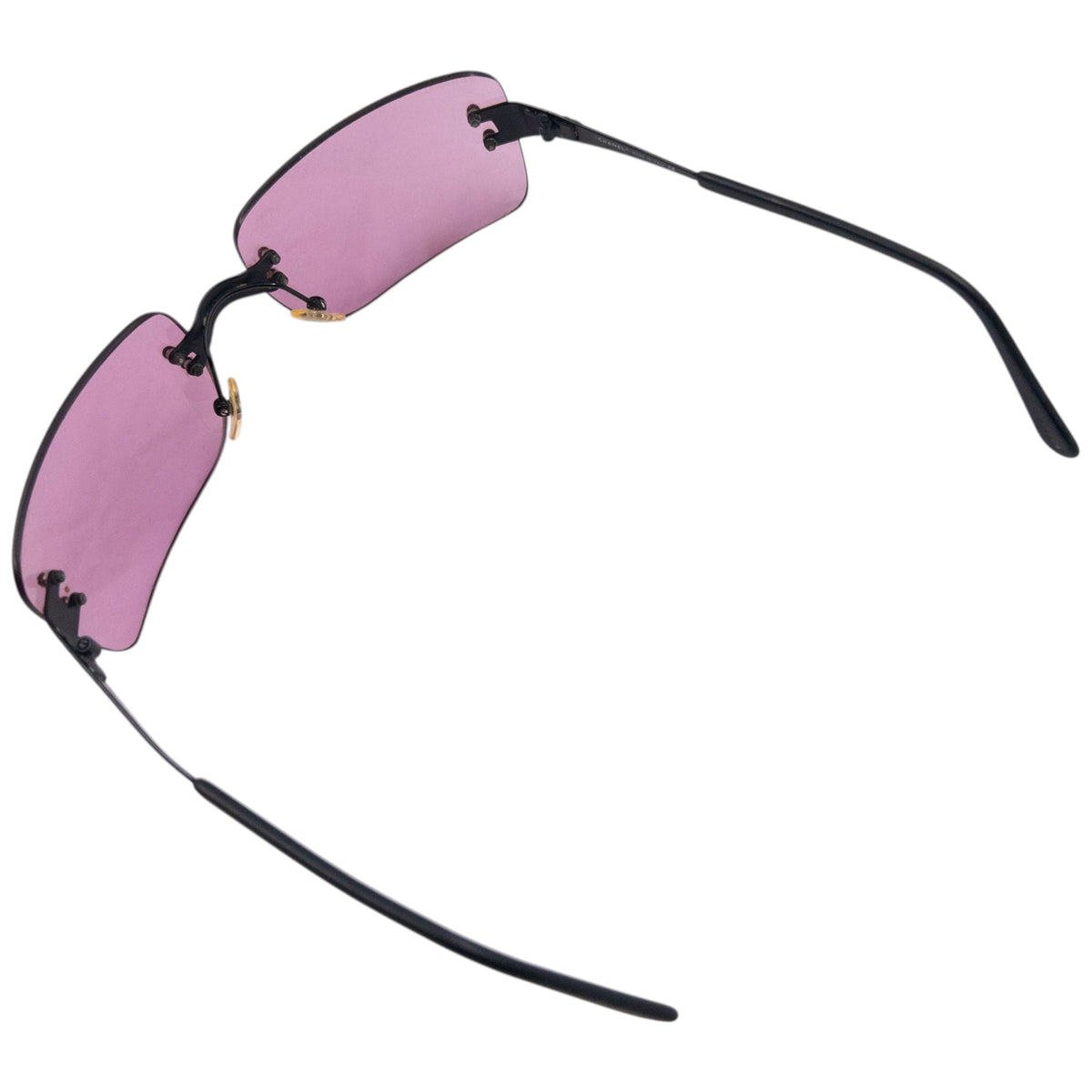Vintage 2000s Chanel Rimless Sunglasses | O/S, Black
