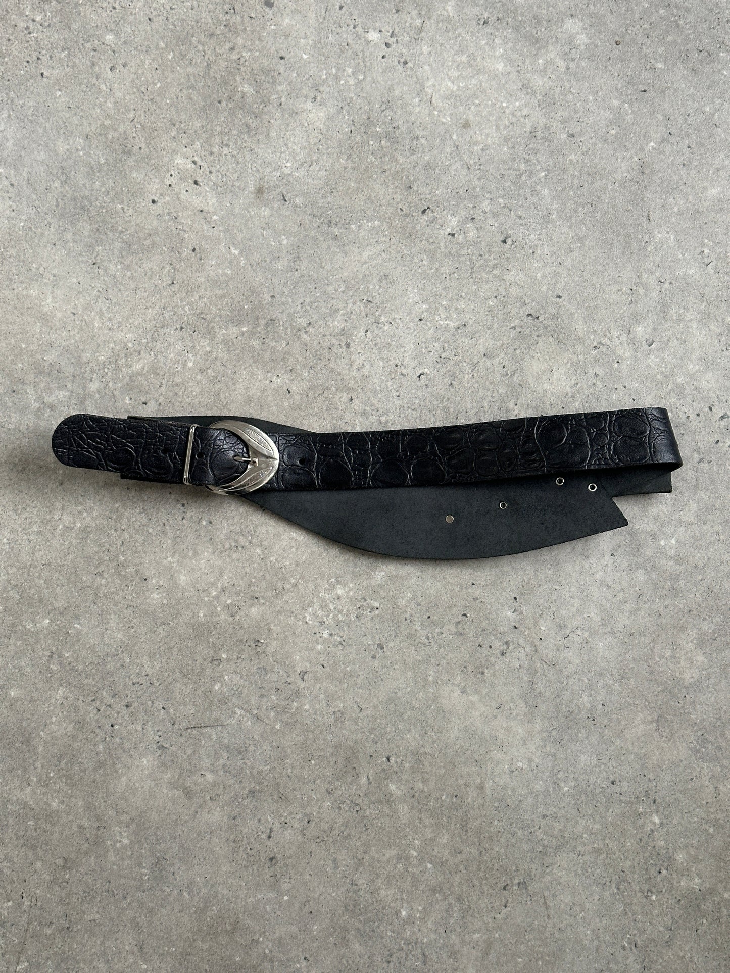 Vintage 1990s Leather Chunky Belt - W30-34
