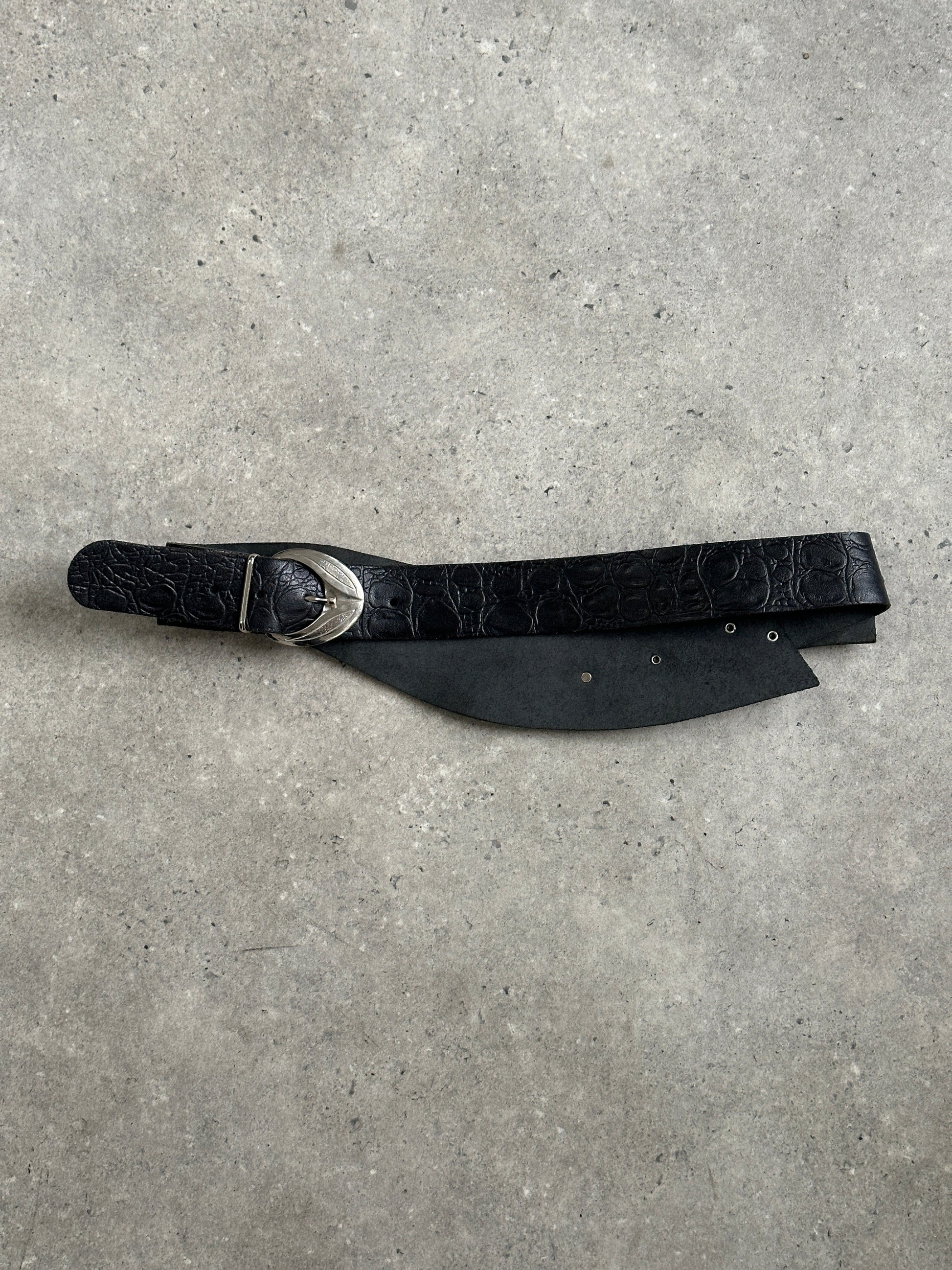 Vintage 1990s Leather Chunky Belt - W30-34