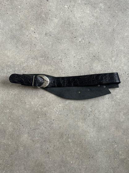 Vintage 1990s Leather Chunky Belt - W30-34