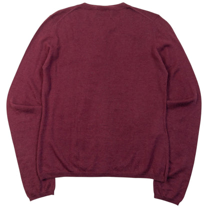 Vintage 2000s Miu Miu Cashmere Silk Cardigan Womens Size M | Medium, Burgundy