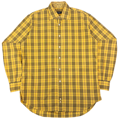 Vintage Burberry Nova Check Long Sleeve Button Up Shirt Size M
