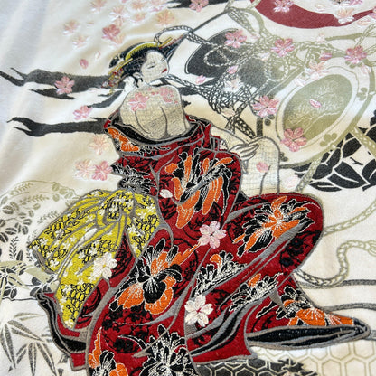 Vintage Moon And Geisha Japanese Sweatshirt Size M - Known Source