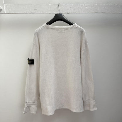 90’s Stone Island Soft Cotton Knit Jumper (L) | Large, Green