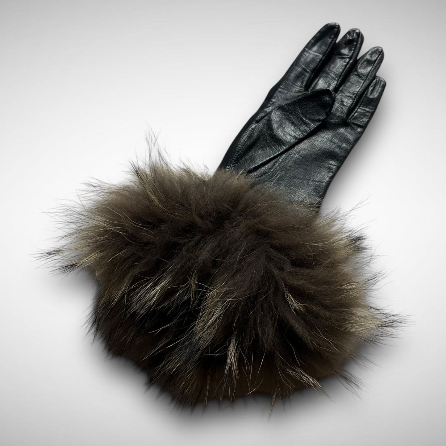 Marithé + François Girbaud Leather & Nylon Fur Gloves (2000s)