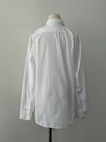 Christian Dior 1990s cotton logo shirt in size M, featuring classic Dior branding and a relaxed fit, front view.