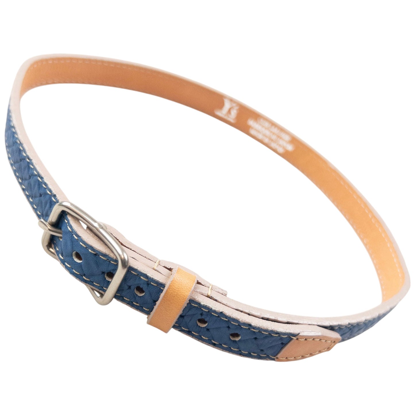 Vintage 2000s Yohji Yamamoto Leather Dog Collar | O/S, Beige