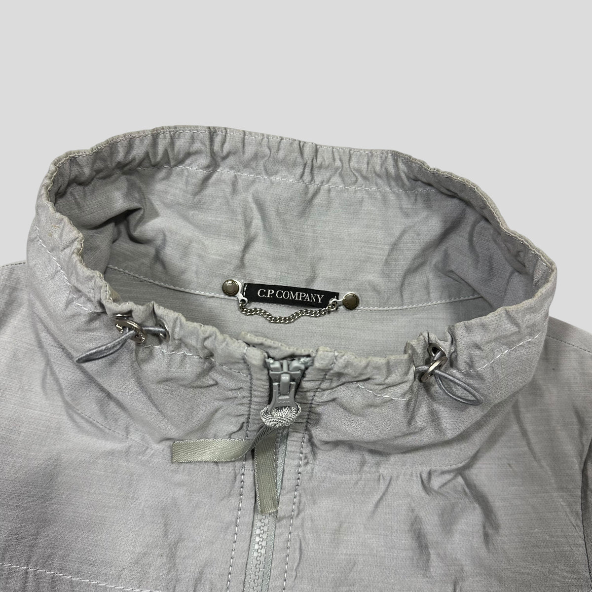 CP Company Cropped Pleated Co-nylon Jacket - IT40 (UK8) | O/S, Grey