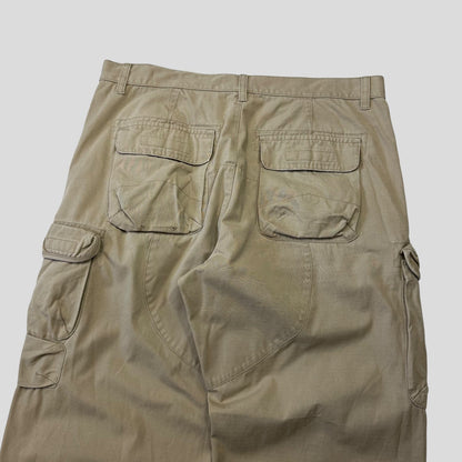 Armani 90’s Cotton Ripstop Cargo Trousers - 34 | W34, Beige