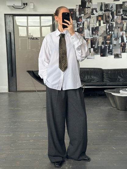 Trussardi 1990s Pure Silk Diagonal Stripe Tie