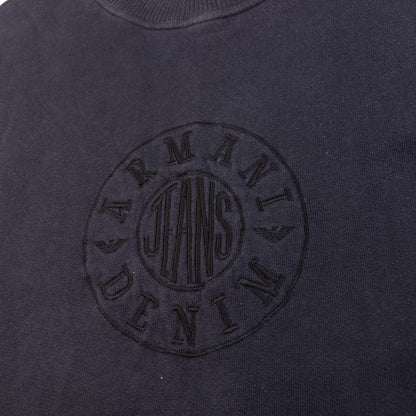 Vintage Armani Jeans Embroidered Sweatshirt Size M