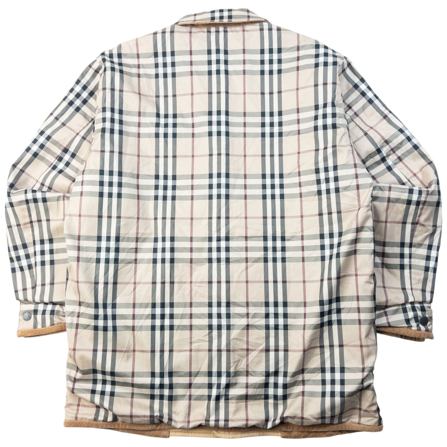 Vintage 2000s Burberry Nova Check Reversible Quilted Jacket Size S | Small, Beige, Nova Check