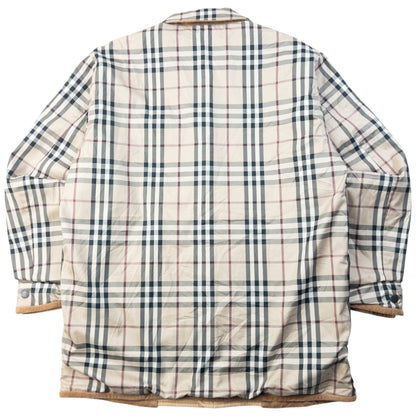 Vintage 2000s Burberry Nova Check Reversible Quilted Jacket Size S | Small, Beige, Nova Check