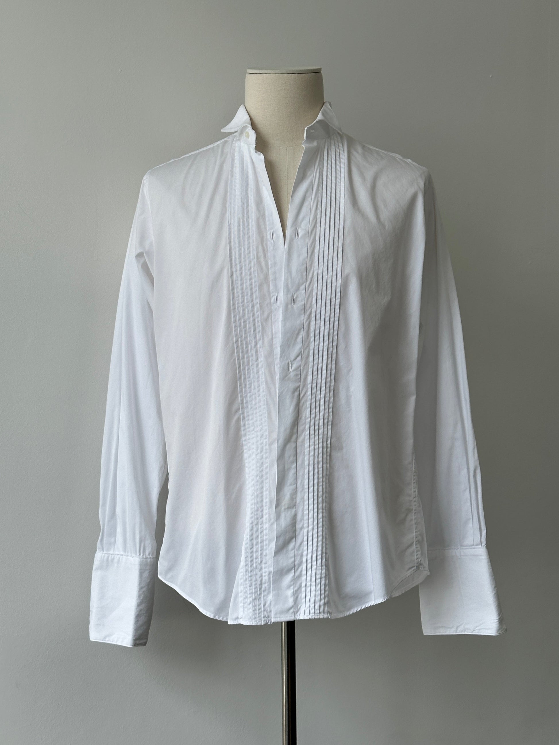 Christian Dior Monsieur 1990s Pure Cotton Tuxedo Shirt - M