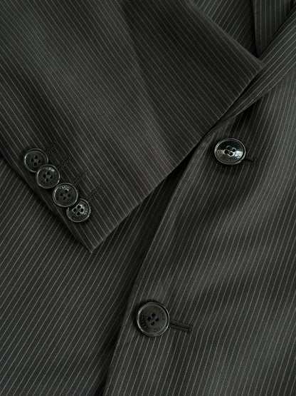 Versace Collection Stripe Wool Single Breasted Blazer - 40R/L