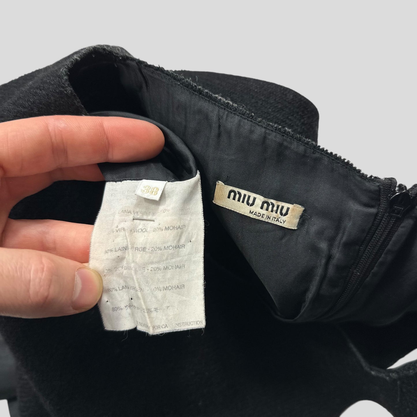 Miu Miu 00’s Mohair & Wool Corset Shape Vest Top - IT38