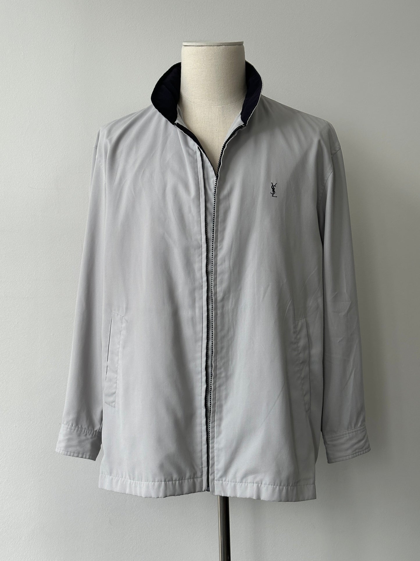 Yves Saint Laurent Pour Homme 1990s Hooded Logo Jacket - M-L