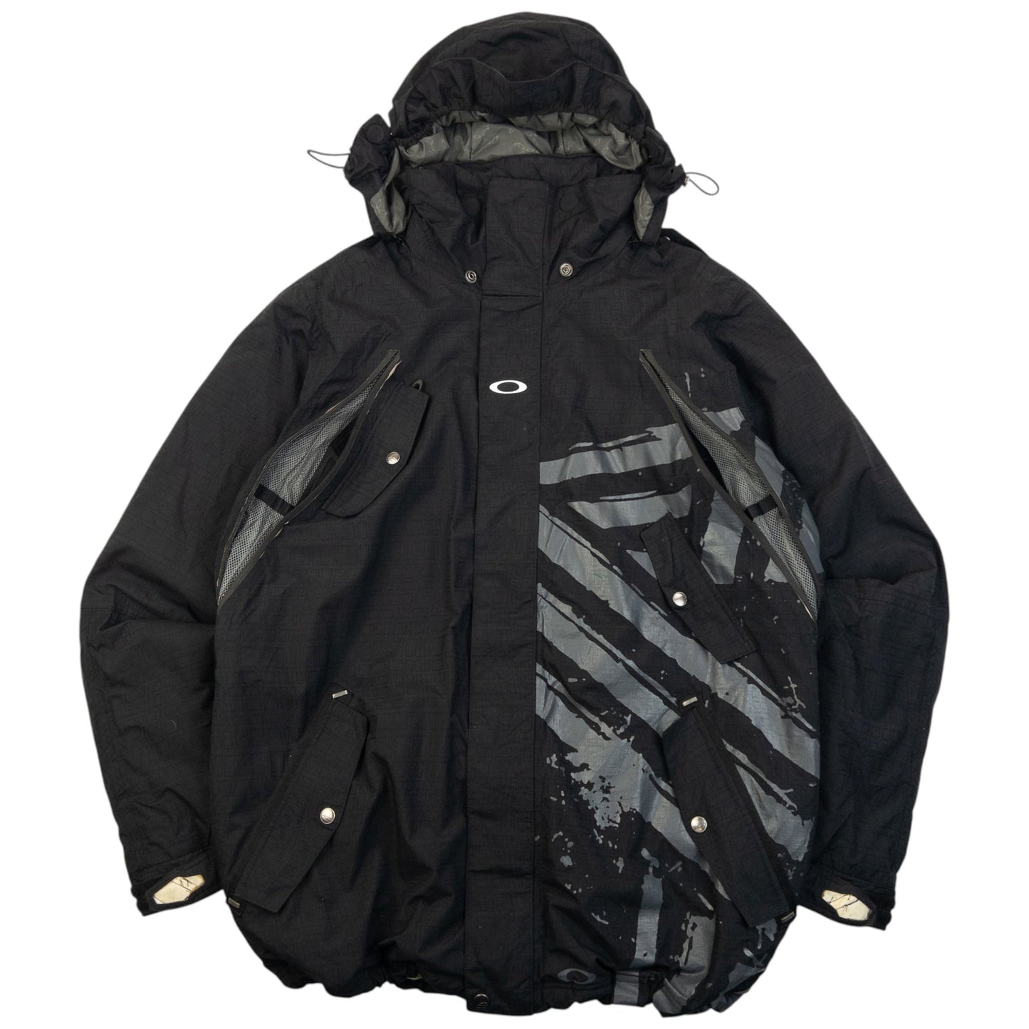 Vintage 2000s Oakley Zip Up Snowboarding Jacket Size XL | XL, Black