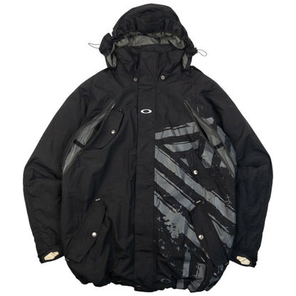 Vintage 2000s Oakley Zip Up Snowboarding Jacket Size XL | XL, Black