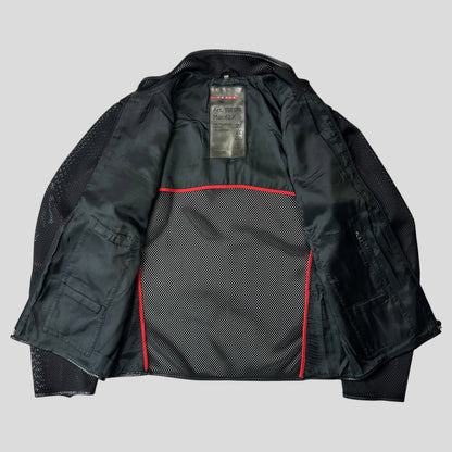 Prada Sport SS00 SAMPLE Mesh + Leather Moto Jacket - IT54 | Default Title, Multicoloured
