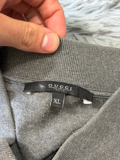 Gucci 00’s Contrast Seam Stripe Cotton Polo Shirt - L | O/S, Blue