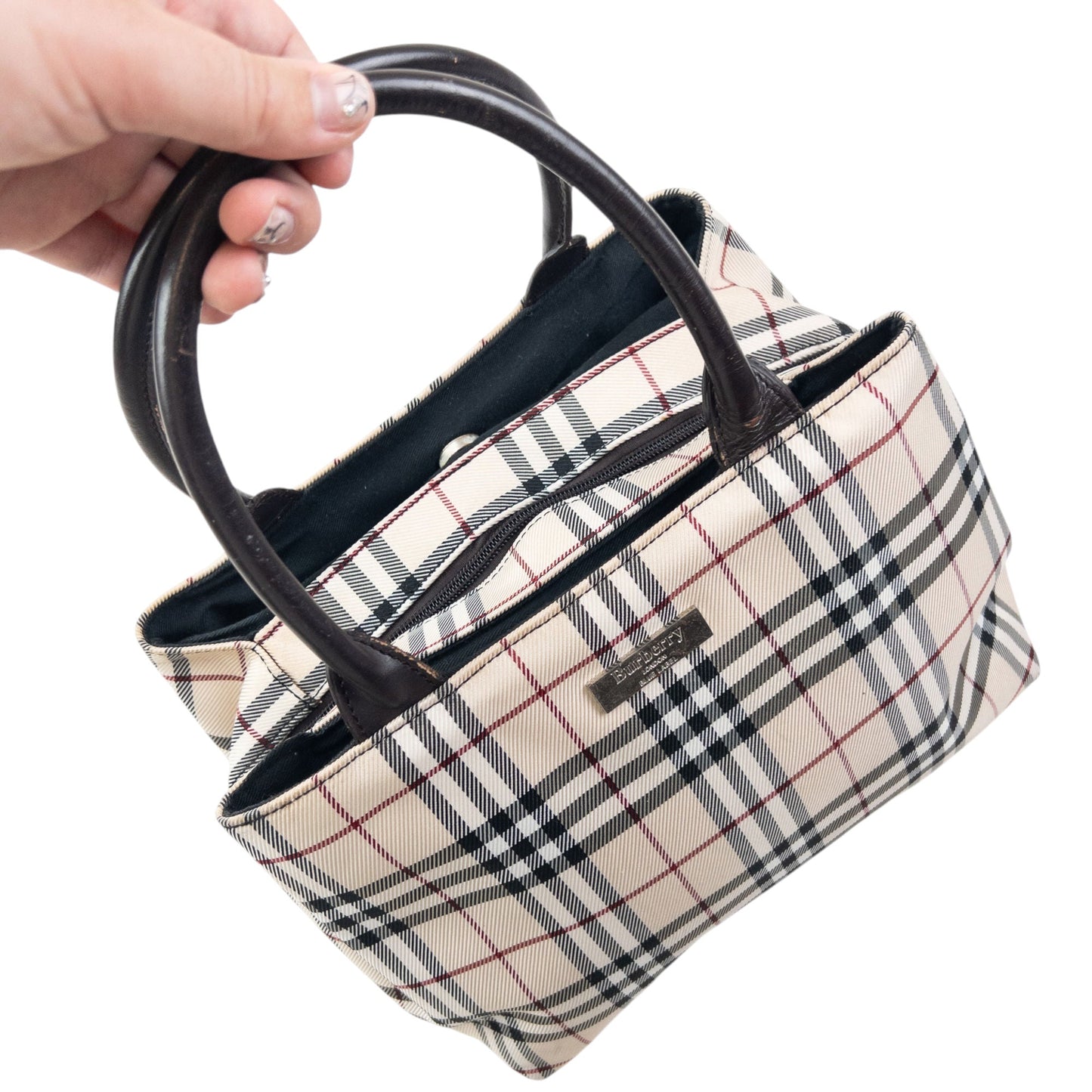 Vintage 2000s Burberry Blue Label Nova Check Handbag | O/S, Multicoloured