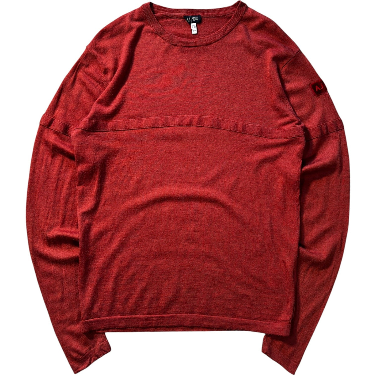 Armani Jeans 00’s Lightweight Lana Wool Jumper M | Medium, Red