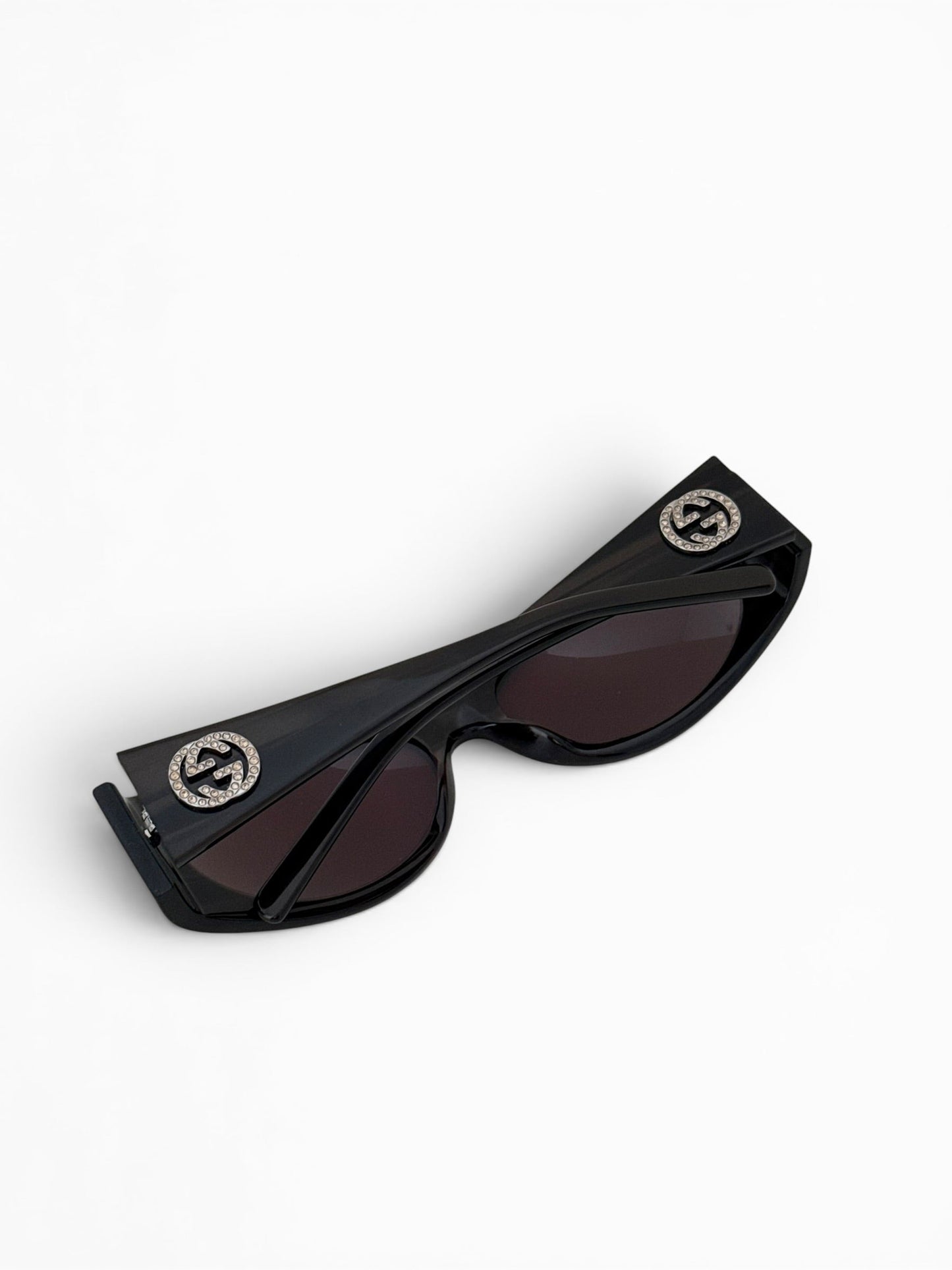 2000s Gucci GG Diamanté Sunglasses | O/S, Brown