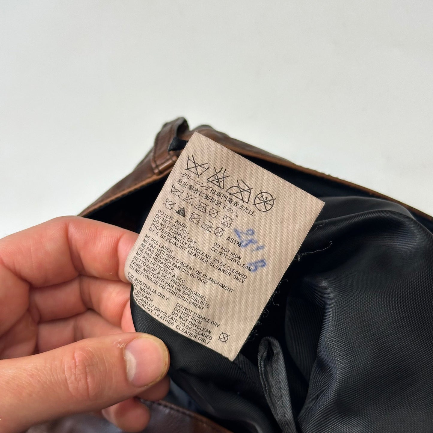 Prada Milano 00’s Embossed Logo Leather Biker Trousers - IT48 | Default Title, Brown