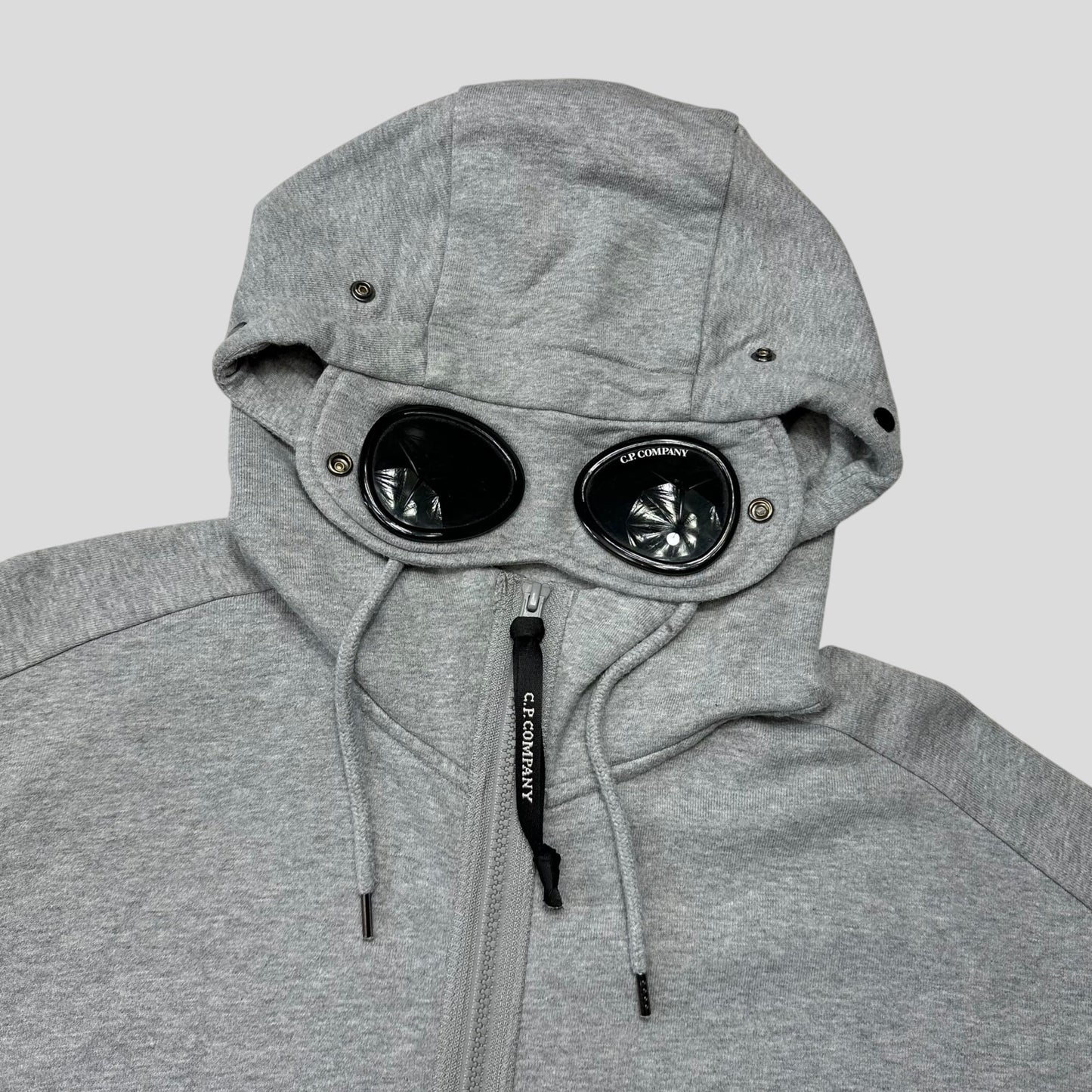 CP Company 2021 Goggle Hood Thick Zip-up Hoodie - L | Default Title, Grey