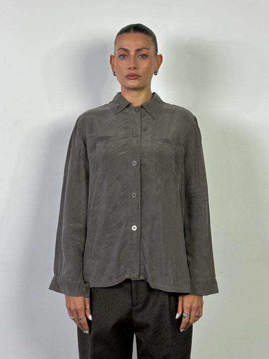 Italian Vintage Relaxed Cupro Shirt - M