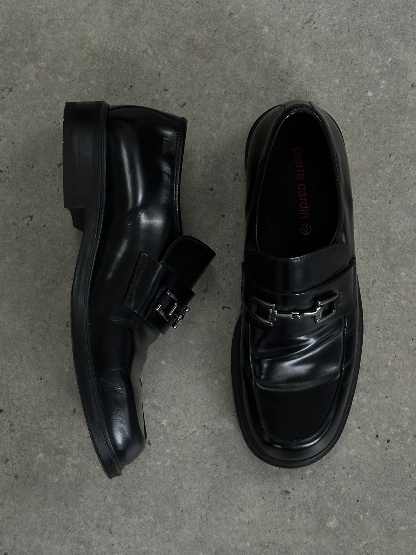 Pierre Cardin Leather Horsebit Loafers - UK 9