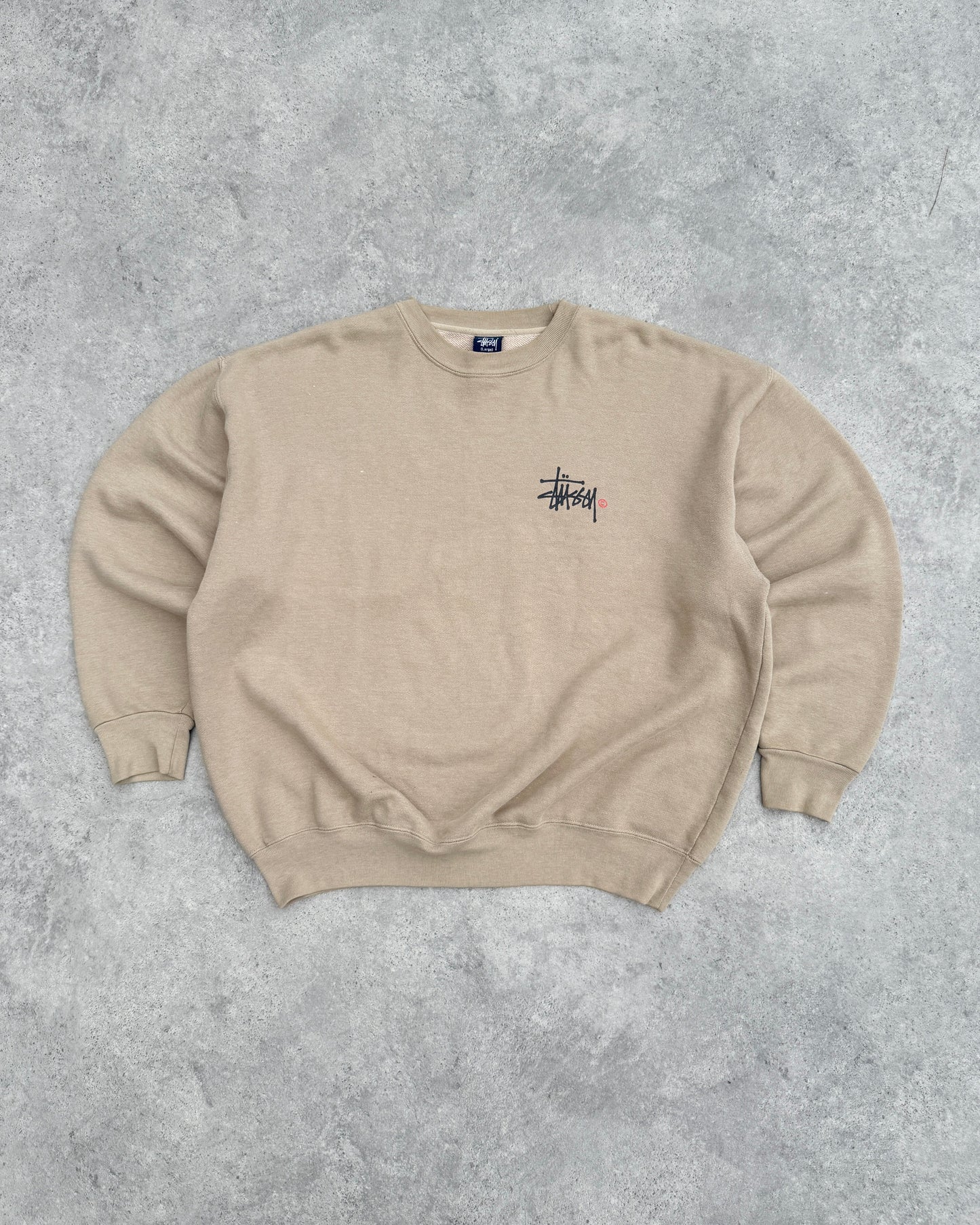stussy 1990s heavyweight graphic sweatshirt (xl) | Default Title, Beige