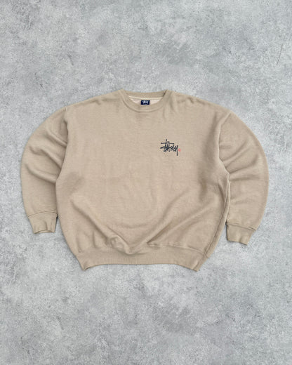 stussy 1990s heavyweight graphic sweatshirt (xl) | Default Title, Beige