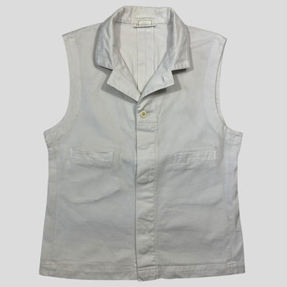 Comme Des Garçons Homme Plus 1994 Cotton Gilet Vest Jacket - M | Default Title, White