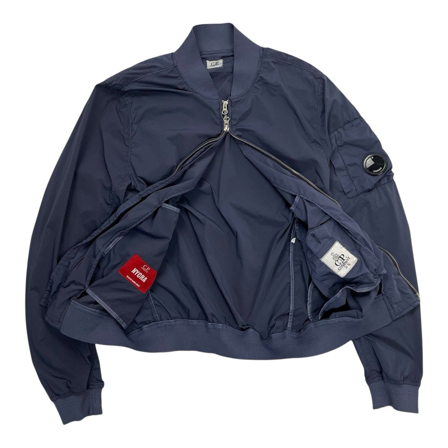 CP Company Nycra Stretch Nylon Bomber Jacket, Size Large | Cp company, Blue