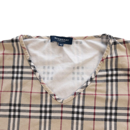 Vintage Burberry Nova Check Long Sleeve T Shirt Women's Size S