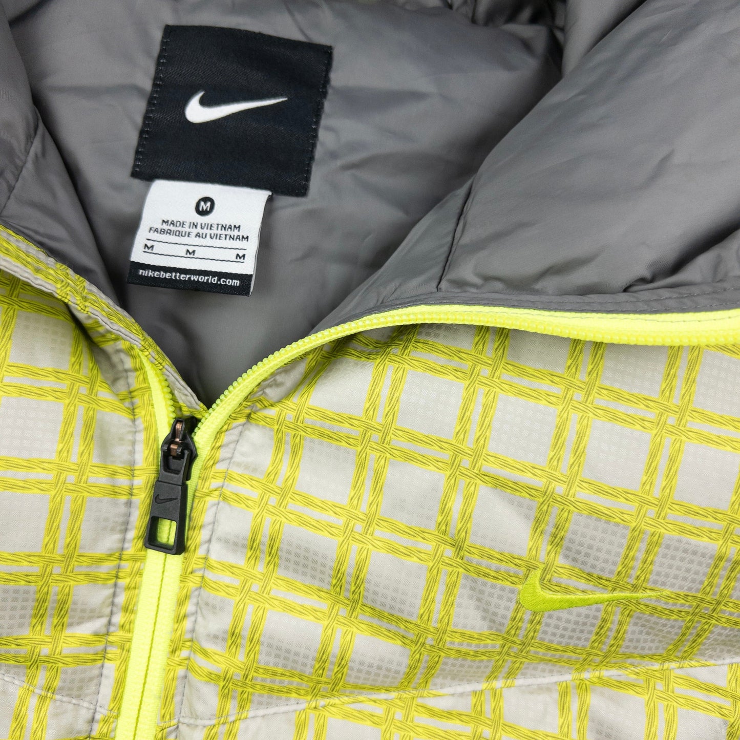 Vintage Nike Checkered Zip Up Puffer Jacket Size M | Medium, Multicoloured