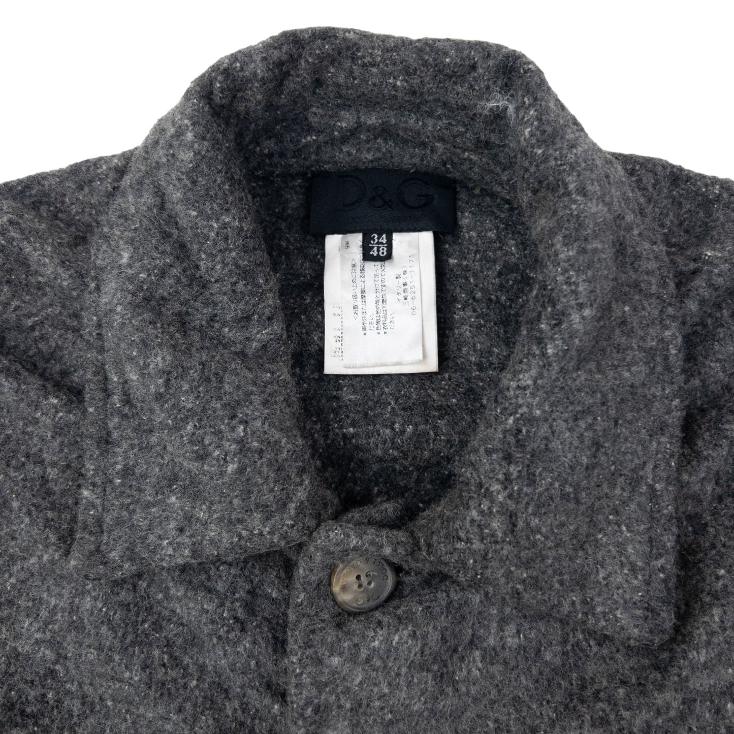 Vintage 90s Dolce & Gabbana Detachable Wool Jacket Size M