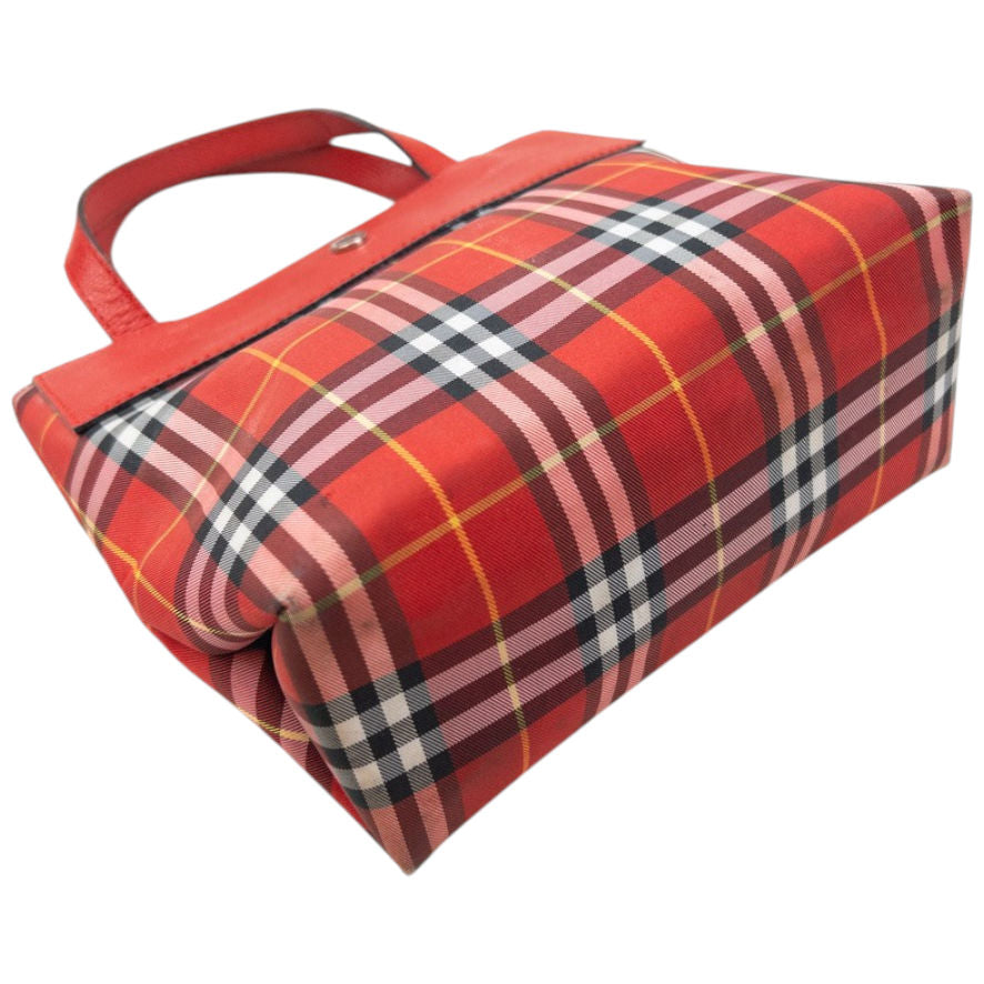 Vintage 2000s Burberry Nova Check Handbag | O/S, Red