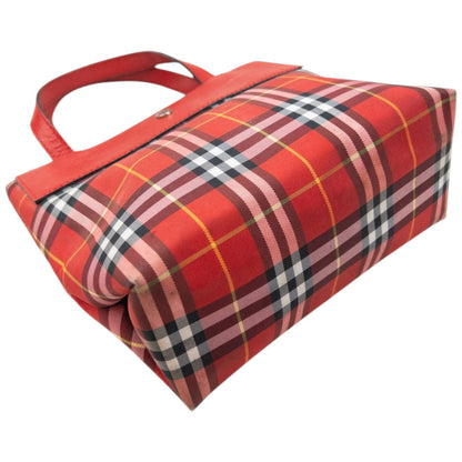 Vintage 2000s Burberry Nova Check Handbag | O/S, Red
