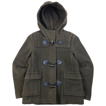Vintage Burberry Brit Wool Duffle Jacket Womens Size S | O/S, Green