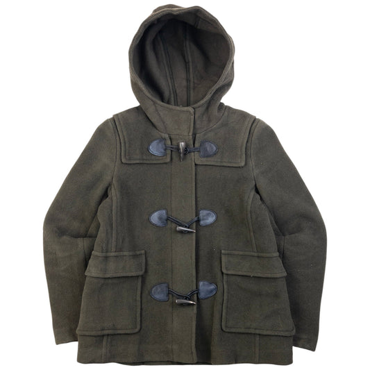 Vintage Burberry Brit Wool Duffle Jacket Womens Size S | O/S, Green
