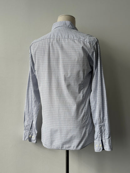 Christian Dior Chemises 1990s Pure Cotton Check Logo Shirt - S
