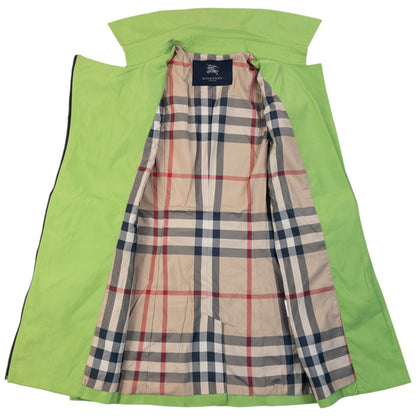 Vintage 2000s Burberry Nova Check Lined Belt Waist Jacket Womens Size M | Medium, Green