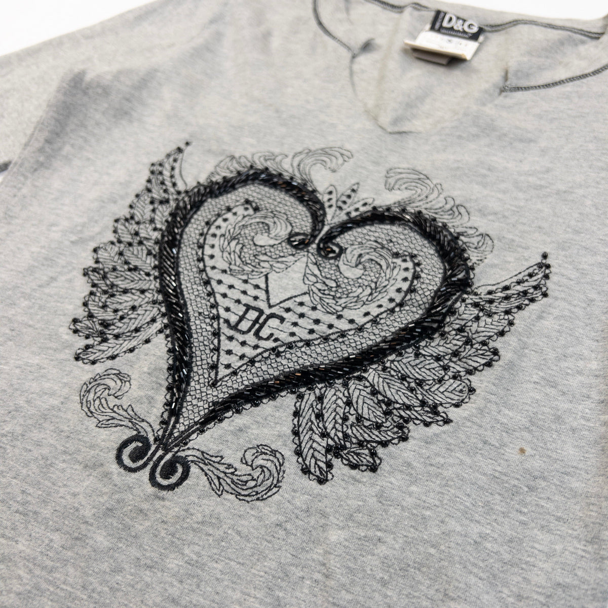 Vintage 2000s Dolce & Gabbana Embroidered Long Sleeve T Shirt Womens Size S | Small, Multicoloured